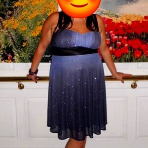 Purple and black sparkly dress